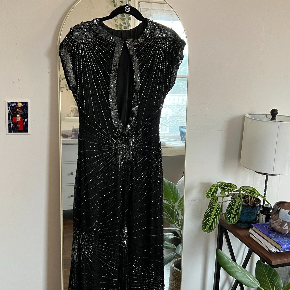 Stunning Black Vintage Sequin Dress